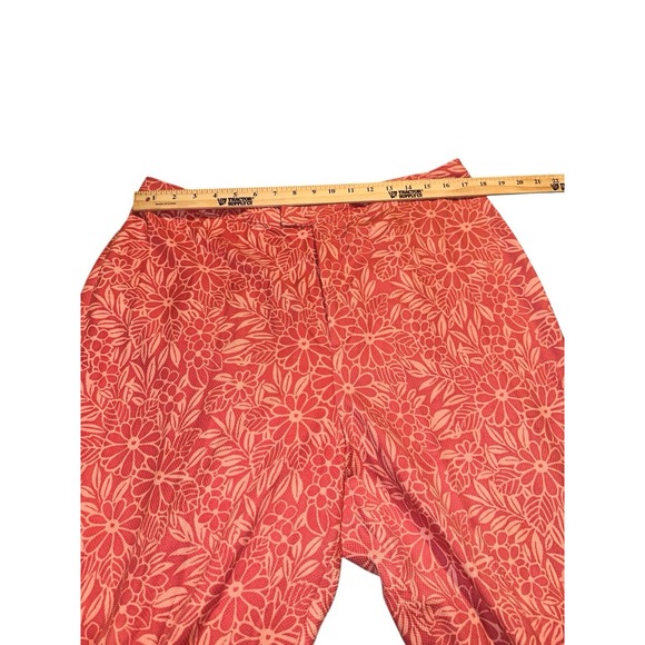Tommy Bahama Woman's Cropped Pants 100% Silk Pink and White Floral Print Size 16 - Picture 4 of 6